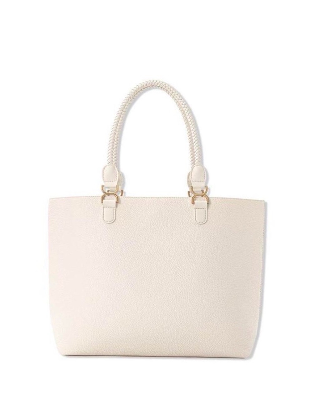 Ulta Beauty Cream Braided-Handle Tote